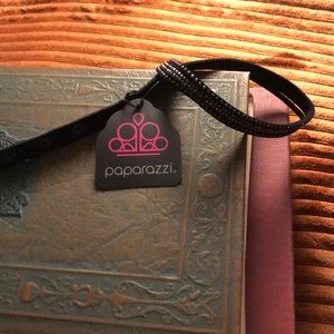 Paparazzi black double wrap bracelet